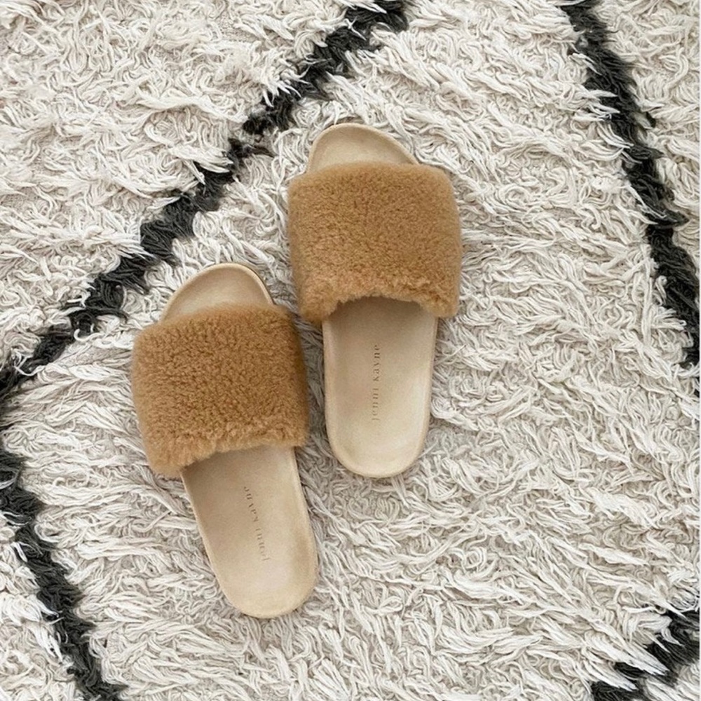 JENNI KAYNE Shearling Slide Sandal Size: 38